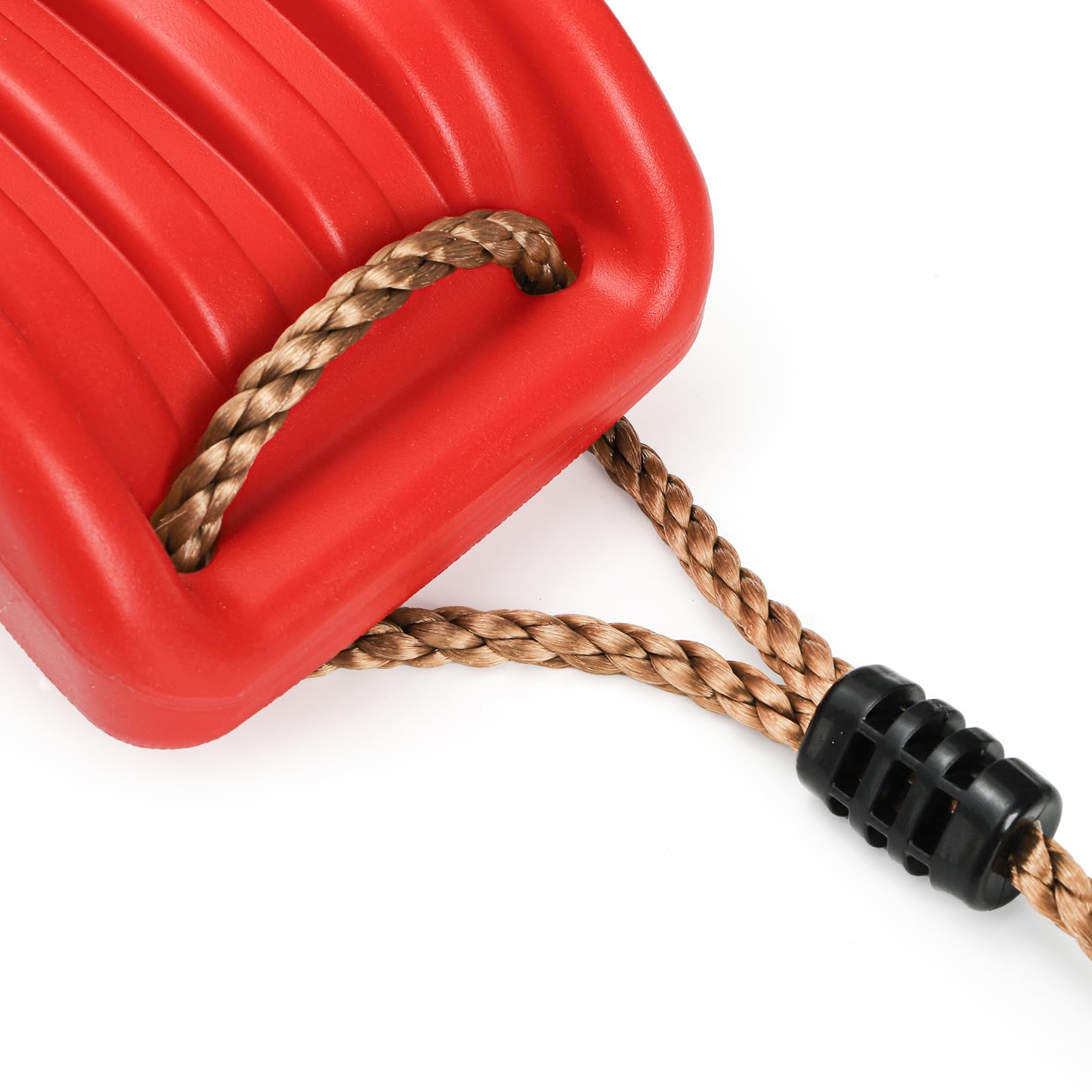 Outdoor Kids Plastic Swing Seat with Adjustable Rope – Durable Tree Swing for view 5