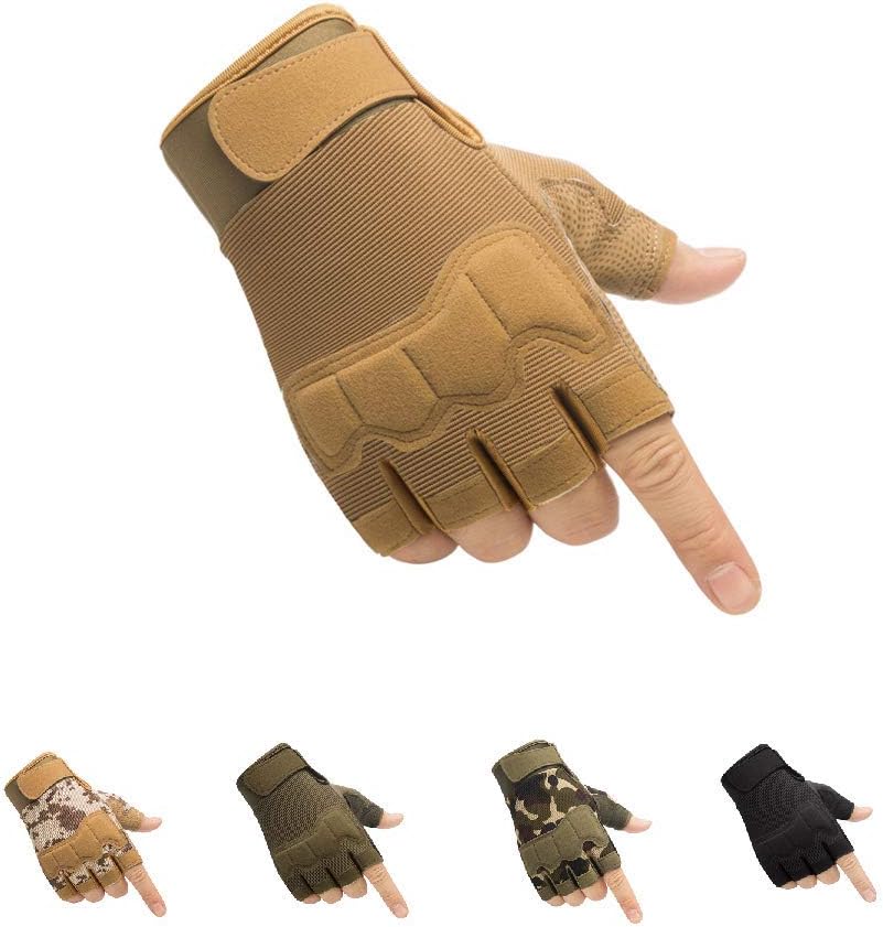 Tactical Fingerless Gloves with Knuckle Protection – Breathable Outdoor Gloves — image 1