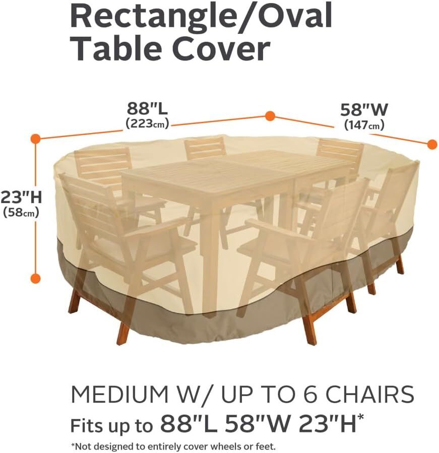 Patio Table & Chair Cover with Umbrella Hole: Water-Resistant Outdoor view 2