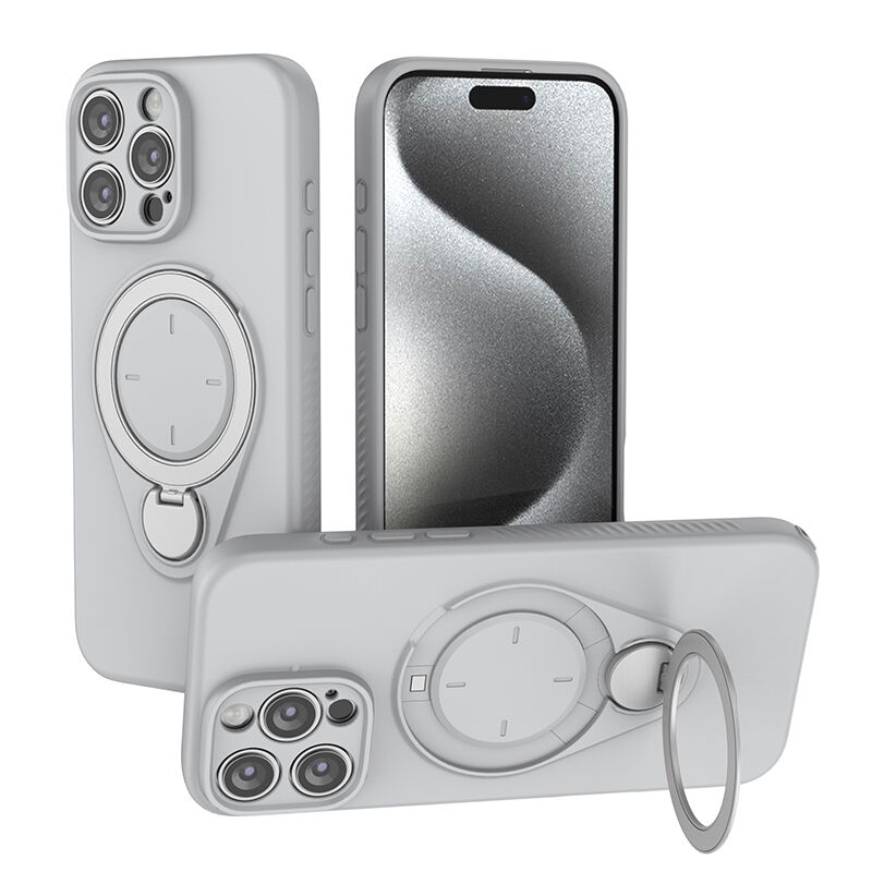 Magnetic Shockproof Case with 360-Degree Rotating Ring Stand for iPhone 16 Pro — image 1