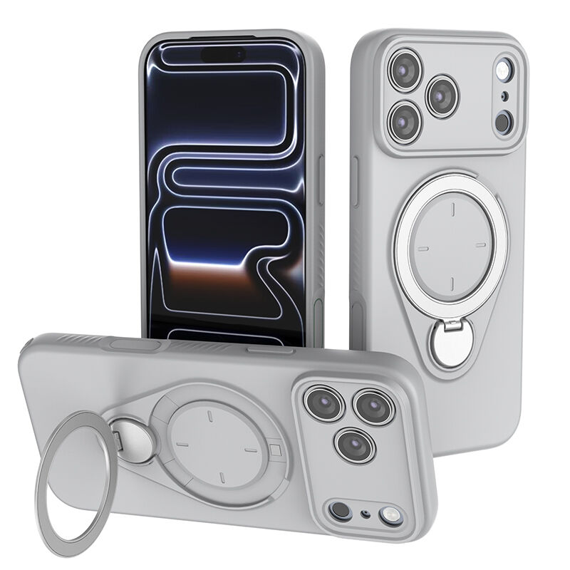 Magnetic Shockproof Case with 360-Degree Rotating Ring Stand for iPhone 17 Pro — image 1