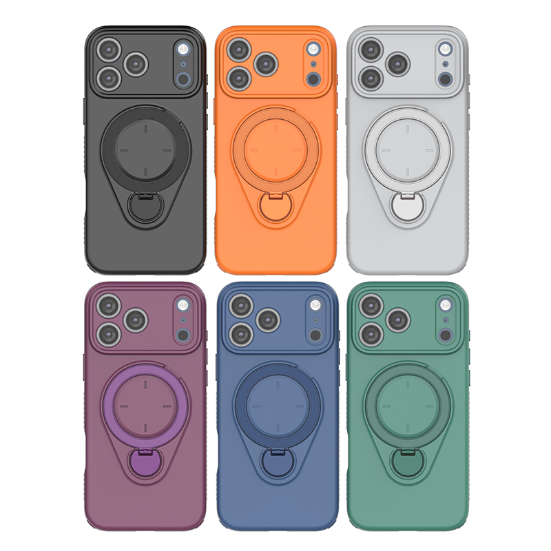 Magnetic Shockproof Case with 360-Degree Rotating Ring Stand for iPhone 17 Pro view 2