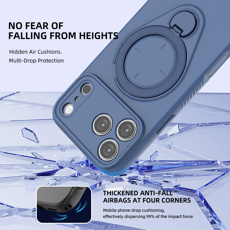 Magnetic Shockproof Phone Case with 360-Degree Rotating Ring Stand and view 4