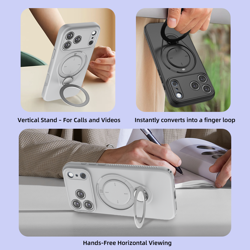 Magnetic Shockproof Phone Case with 360-Degree Rotating Ring Stand and view 6