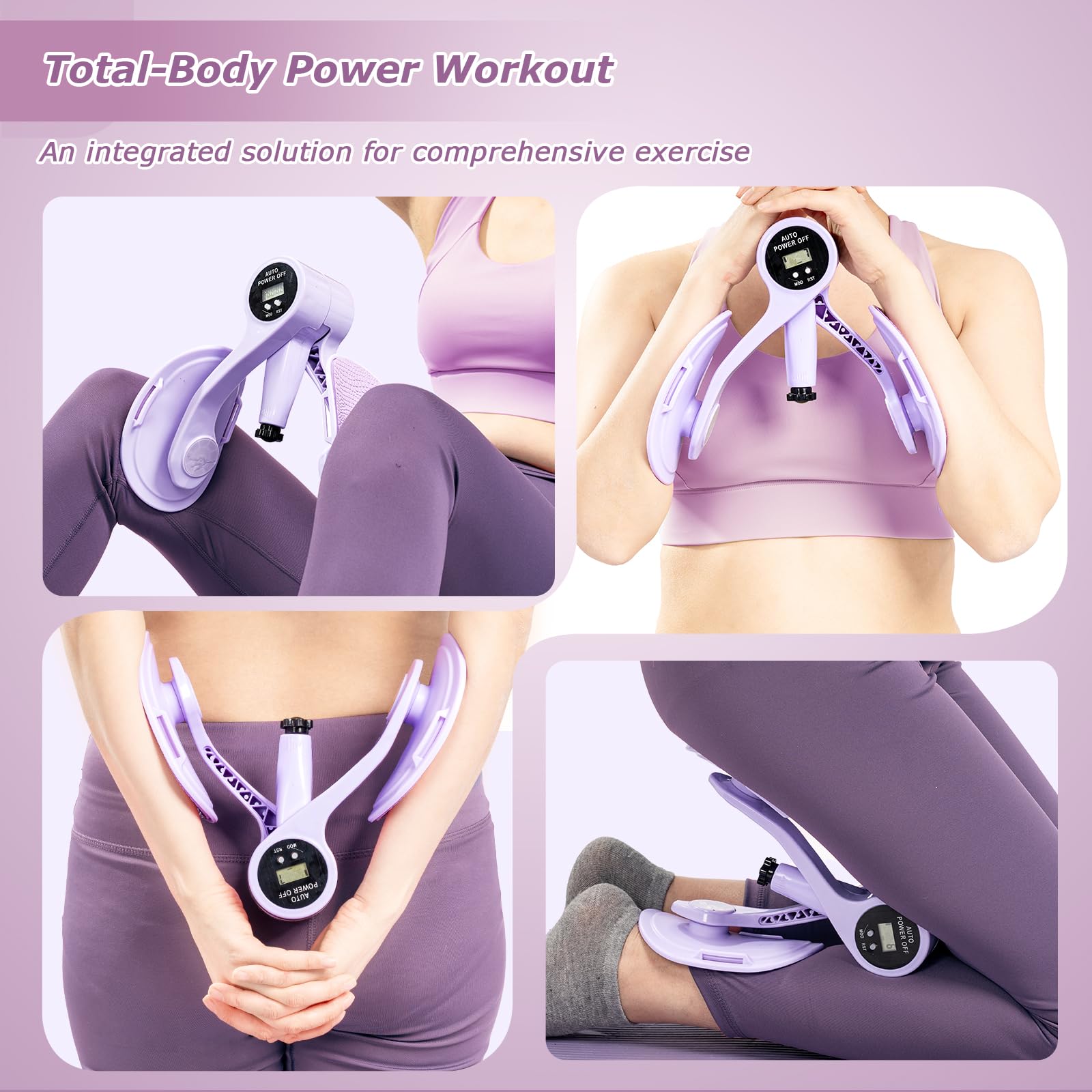 Smart Thigh Trainer with LED Display – 12-80lb Adjustable Resistance view 4