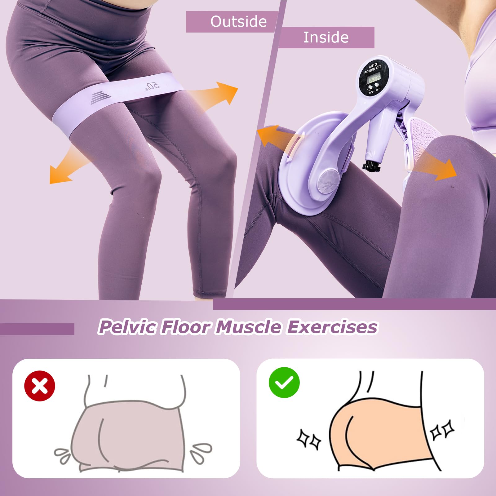 Smart Thigh Trainer with LED Display – 12-80lb Adjustable Resistance view 6