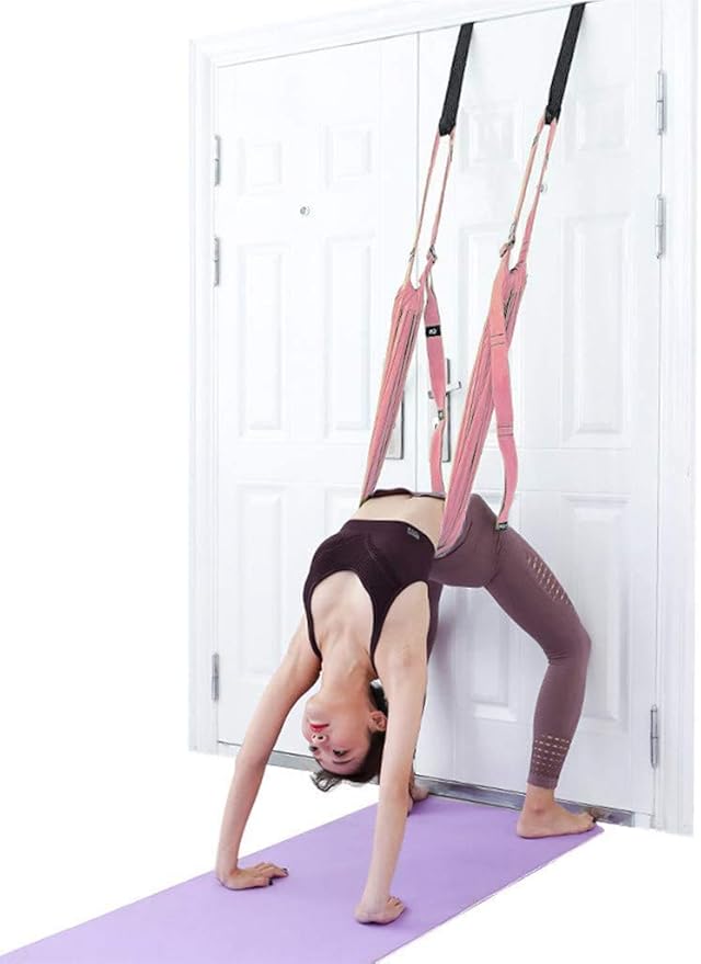 Door-Hanging Yoga Hammock for Backbend & Stretching – Adjustable Aerial Yoga