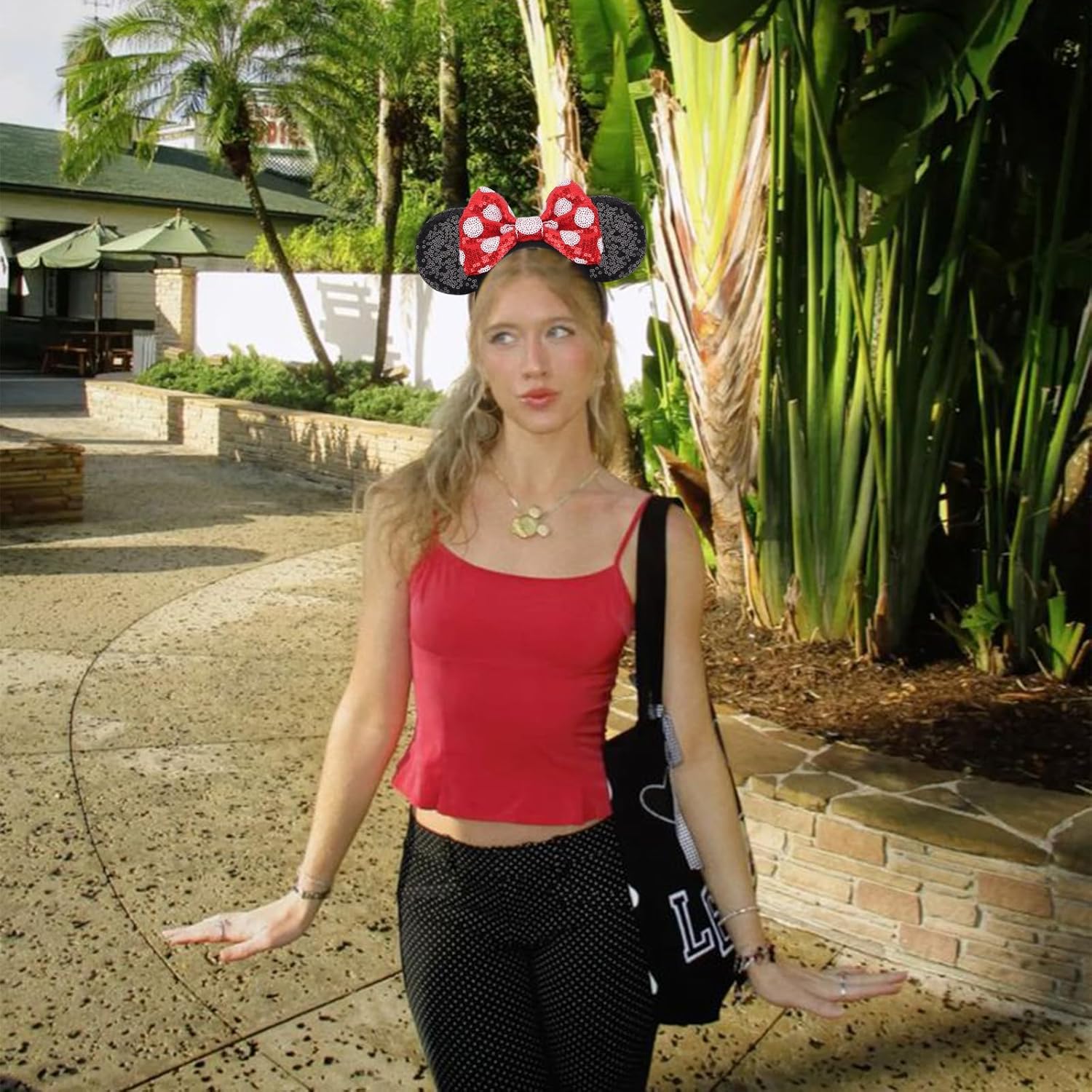 2-Pack Minnie-Style Sequin Ear Headbands for Women & Girls – Sparkly Mouse view 6