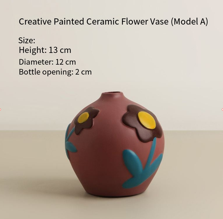 Morandi Painted Ceramic Vase Set (3-Piece) – Modern Home Decor for Flowers view 10