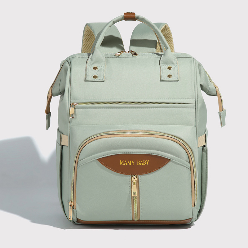 Stylish Mom Backpack with Insulated Bottle Pocket – Multi-Compartment Diaper Bag