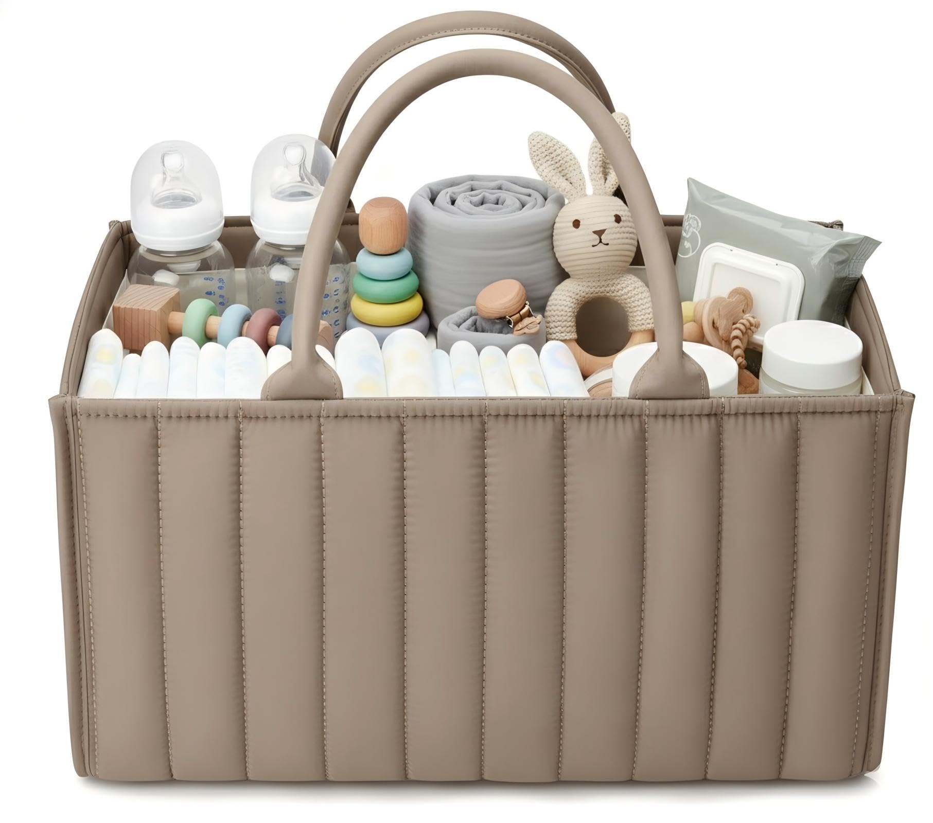Large Baby Diaper Caddy Organizer – Stylish Storage Basket for Nursery