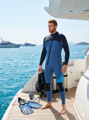 Men's 3mm Full Wetsuit for Surfing Diving & Cold Water Swimming – Front-Zip view 3