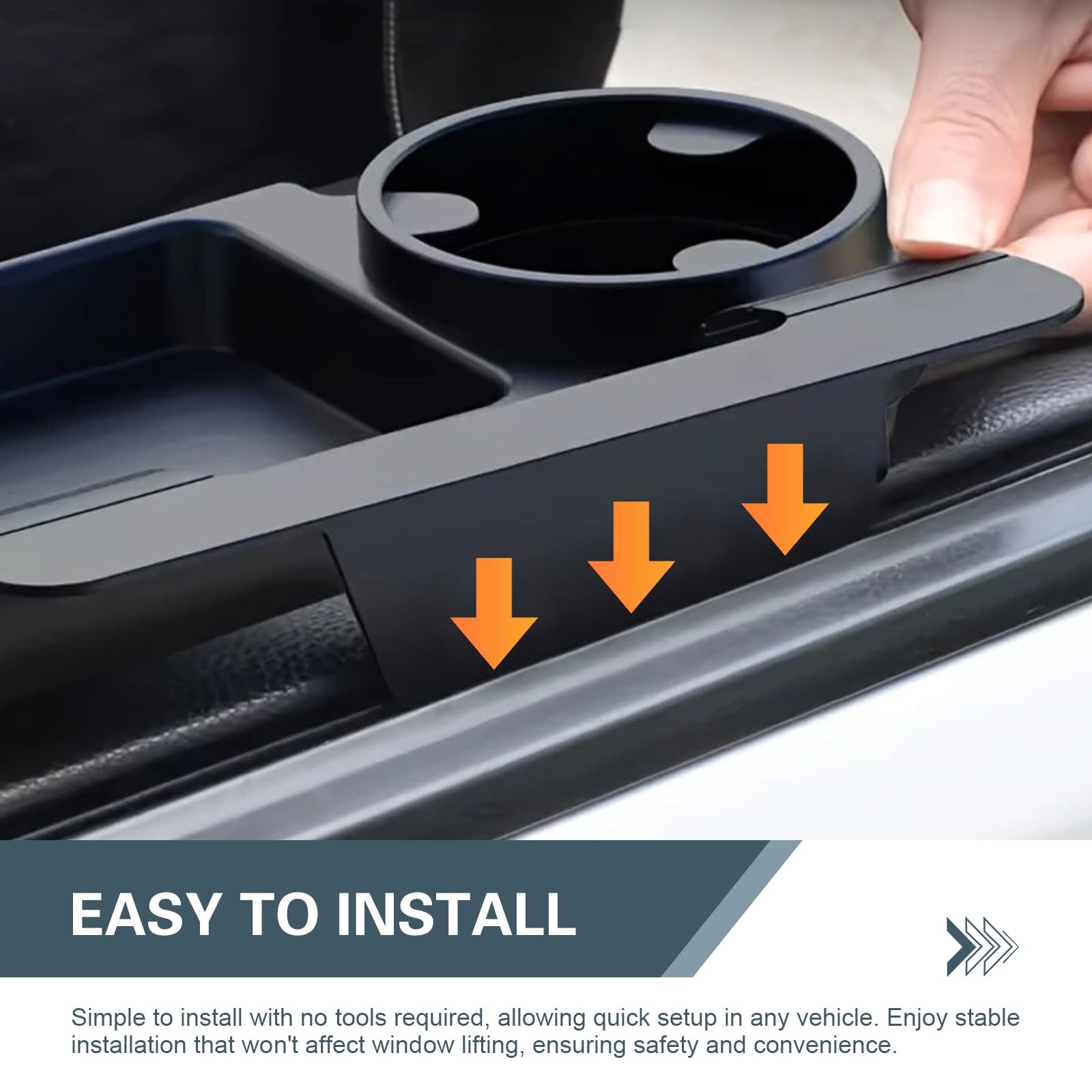 Universal Car Window Organizer with Cup Holder and Phone Tray view 5