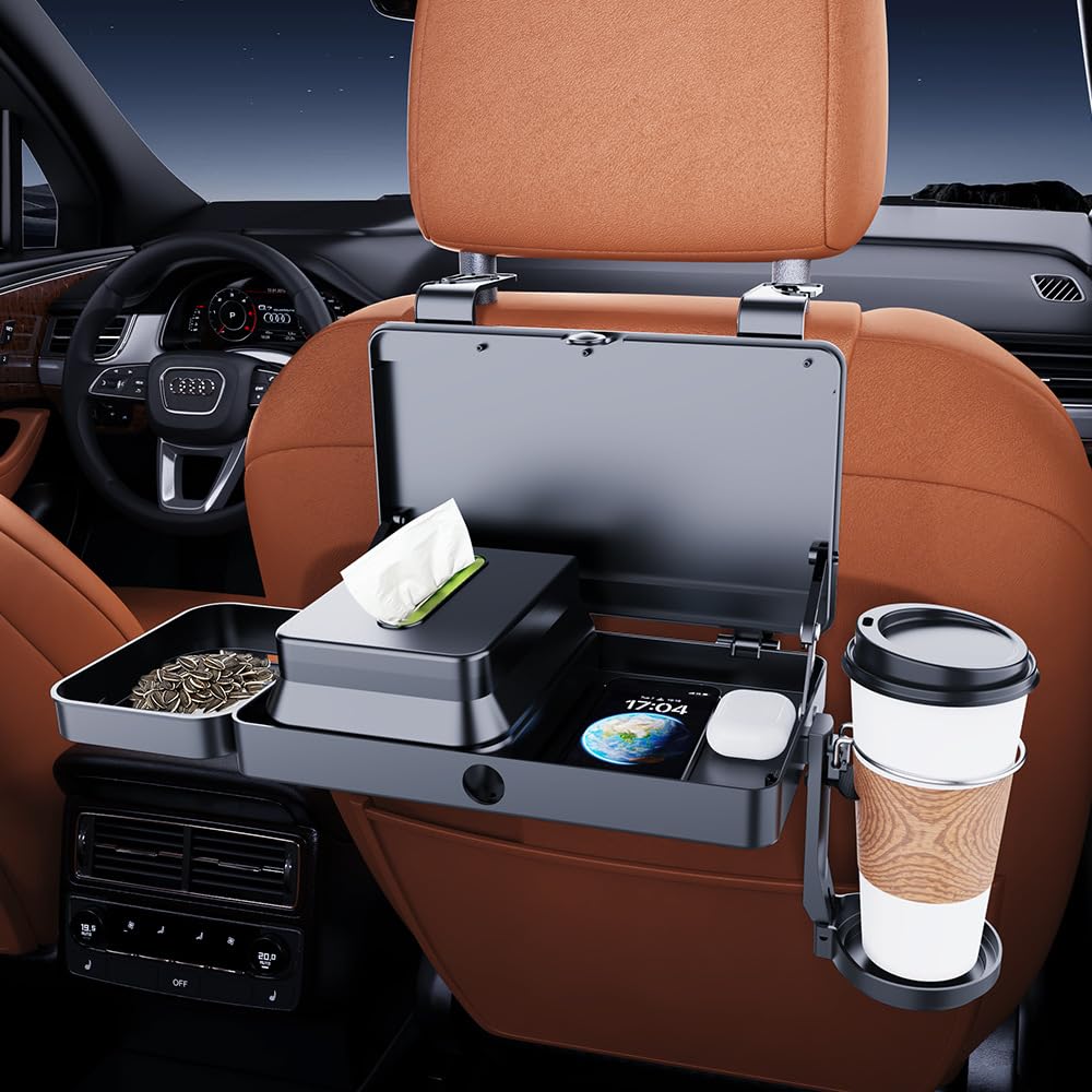 Car Backseat Tray Table – Foldable & Adjustable Multi-Functional Travel Desk view 3