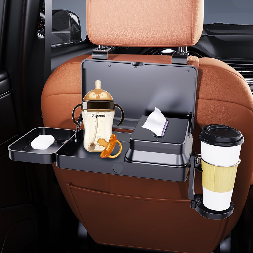 Car Backseat Tray Table – Foldable & Adjustable Multi-Functional Travel Desk view 5