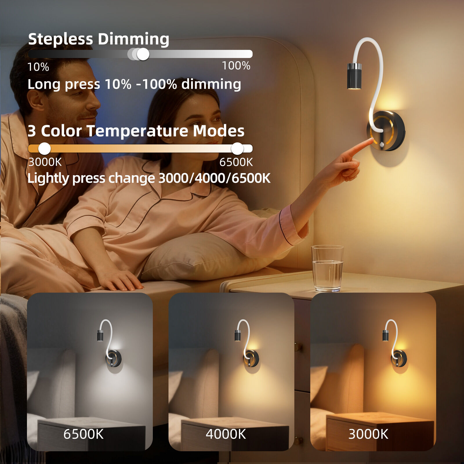 Rechargeable Motion Sensor Night Light – DIY Silicone Hose Lamp for Bedroom & view 7
