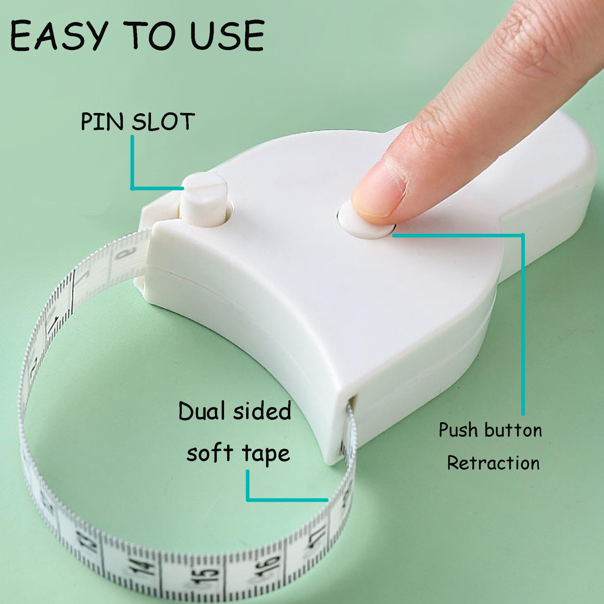 Soft Retractable Body Tape Measure for Fitness view 4