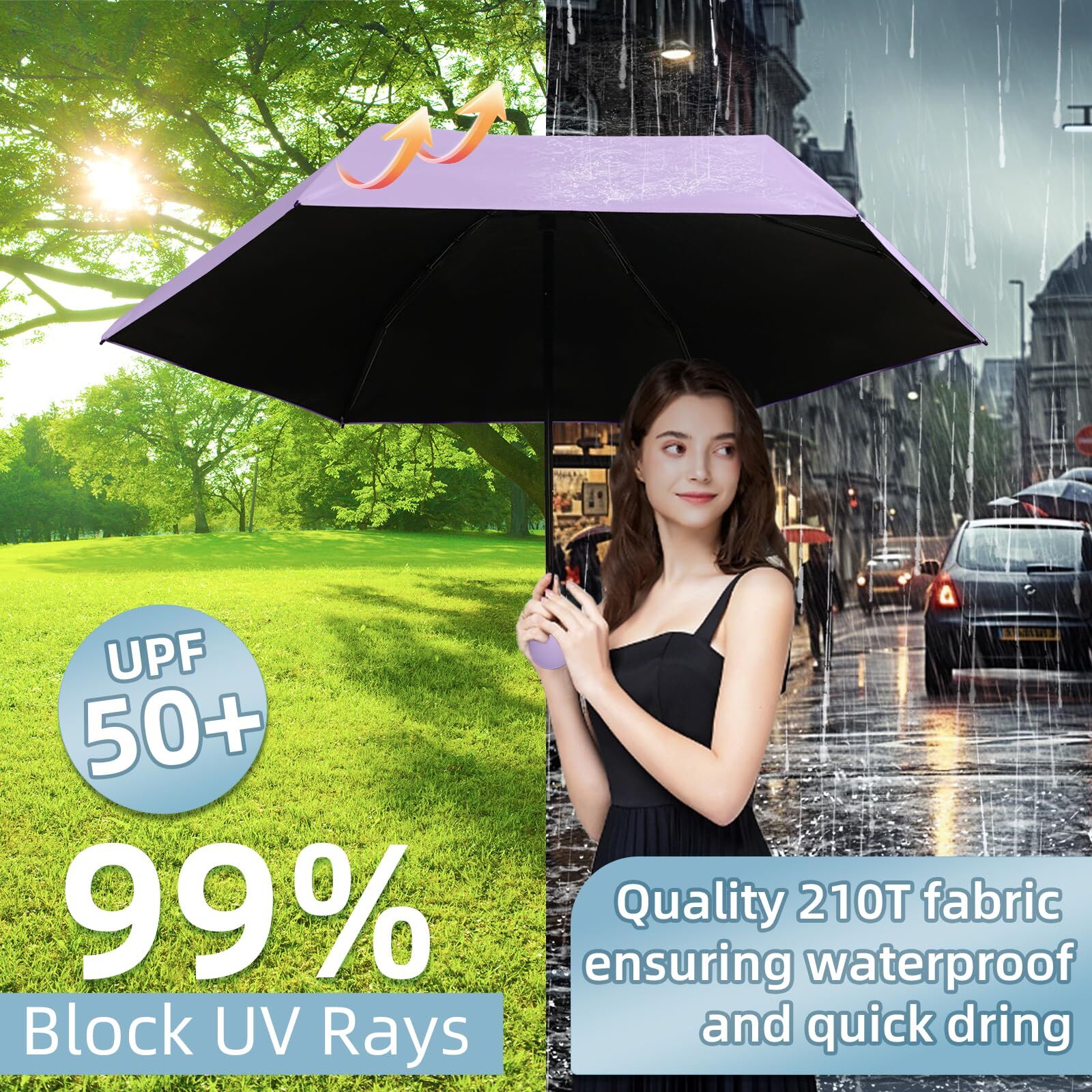 Mini Travel Umbrella – Compact Sun & Rain Protection for Women view 6