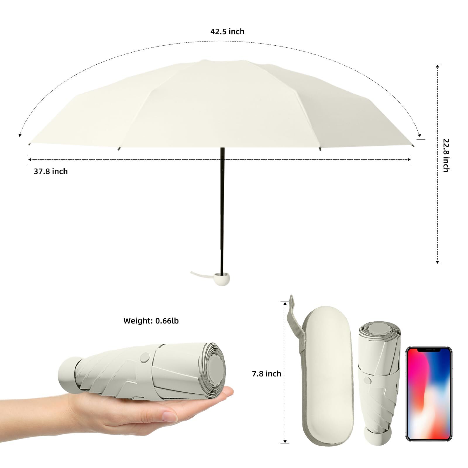 Mini Travel Umbrella – Compact Sun & Rain Protection for Women view 2
