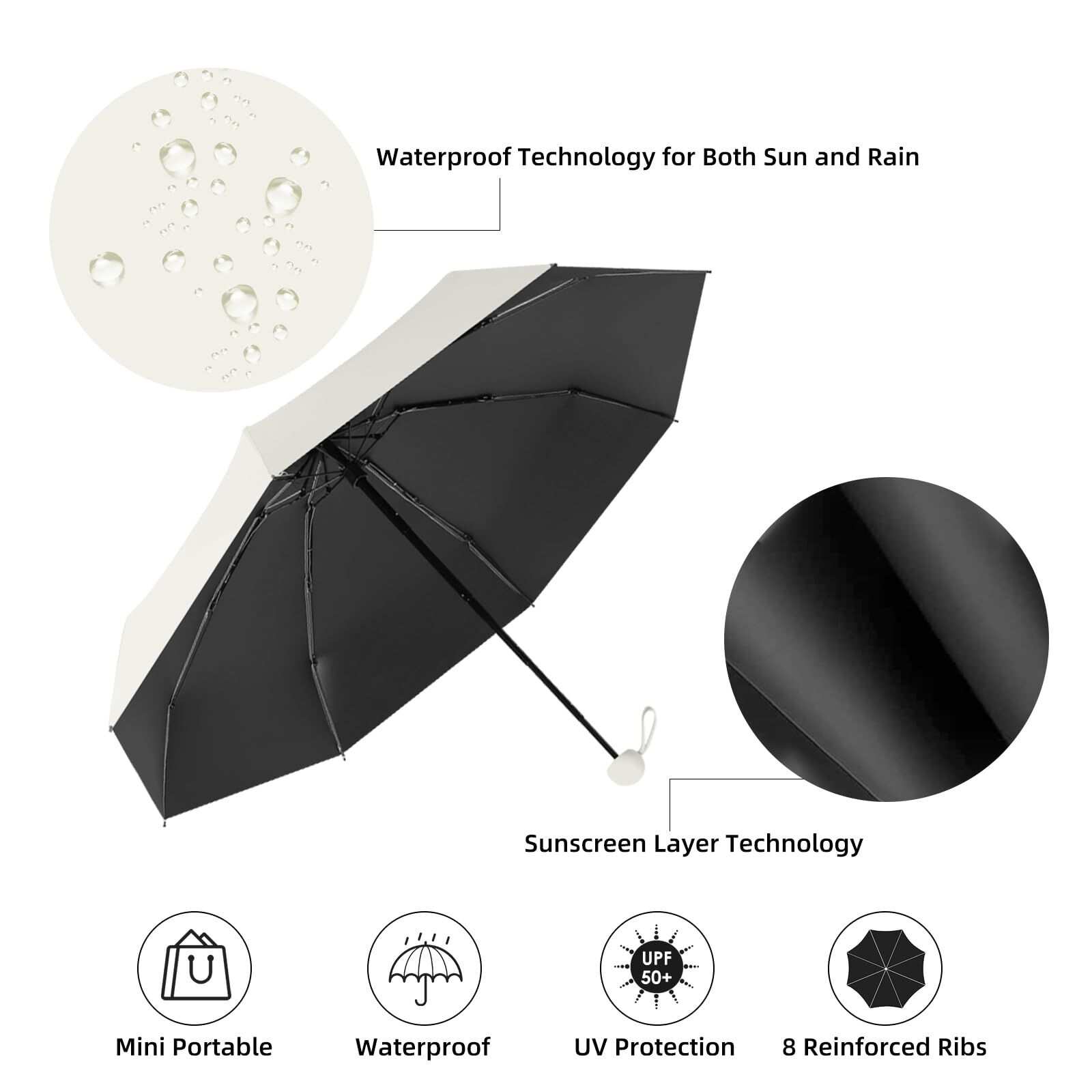 Mini Travel Umbrella – Compact Sun & Rain Protection for Women view 5