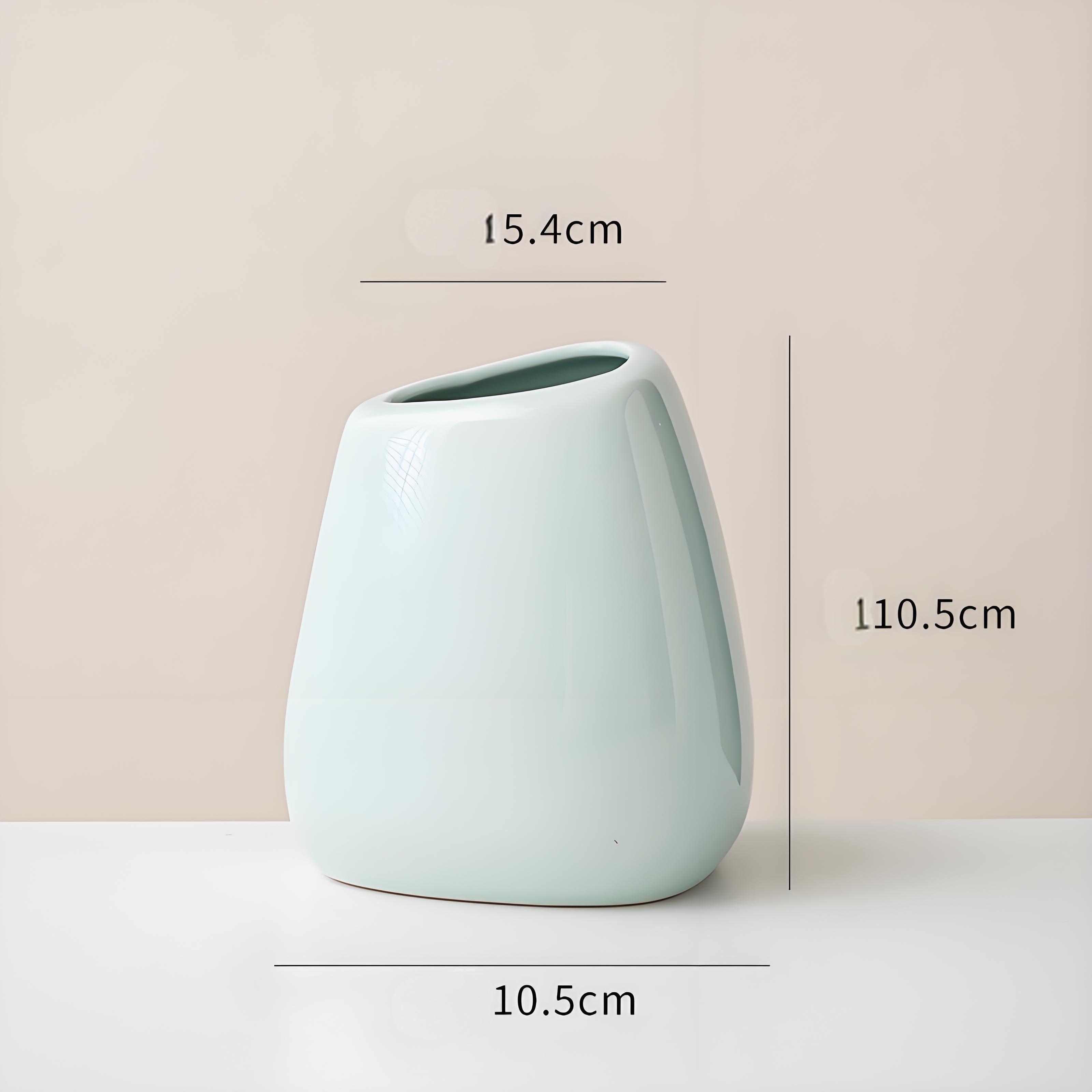 Modern Ceramic Vase Set (3-Piece): Minimalist Home Decor for Living Room view 2
