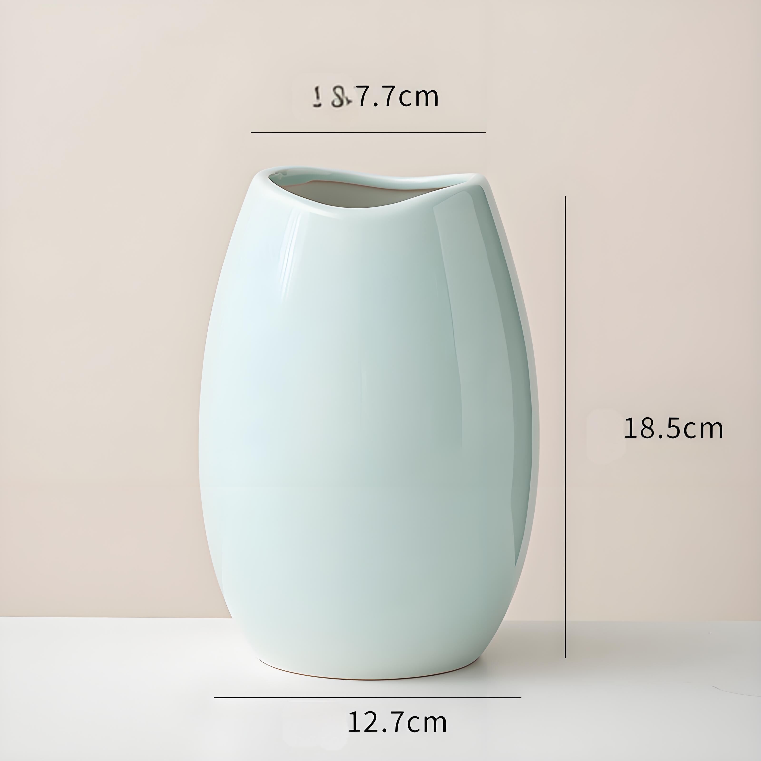 Modern Ceramic Vase Set (3-Piece): Minimalist Home Decor for Living Room view 3