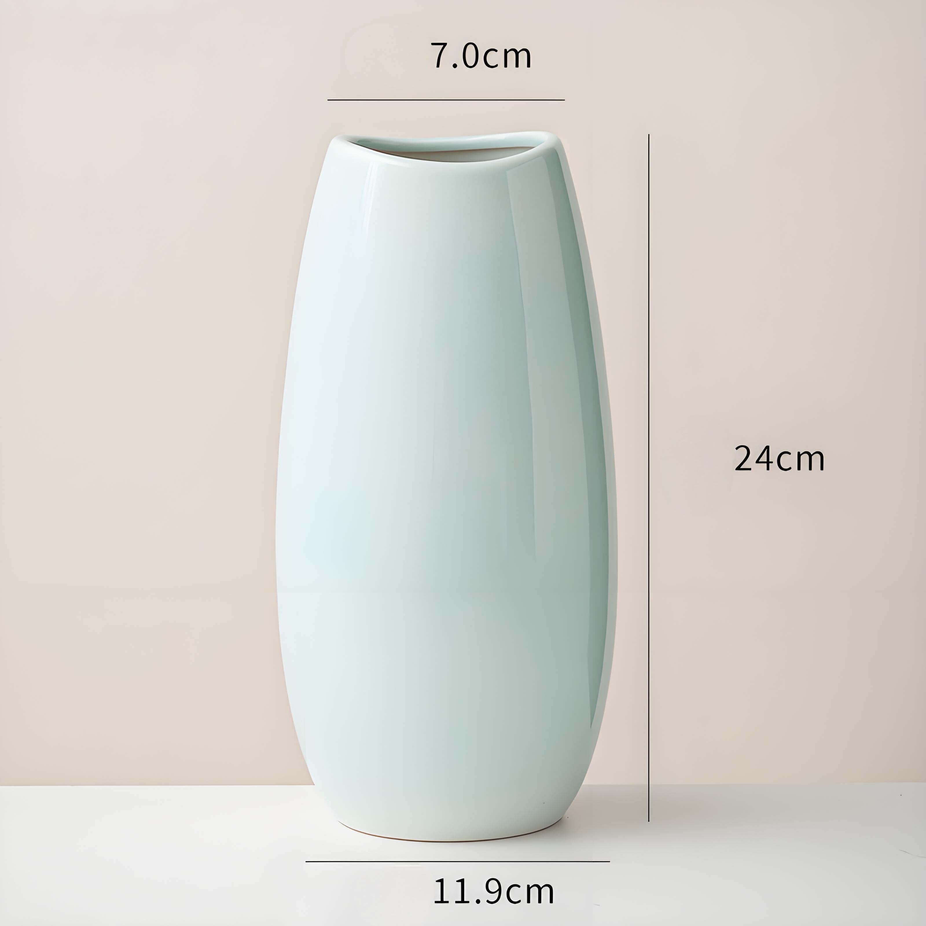 Modern Ceramic Vase Set (3-Piece): Minimalist Home Decor for Living Room view 4