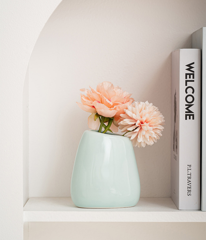 Modern Ceramic Vase Set (3-Piece): Minimalist Home Decor for Living Room view 5