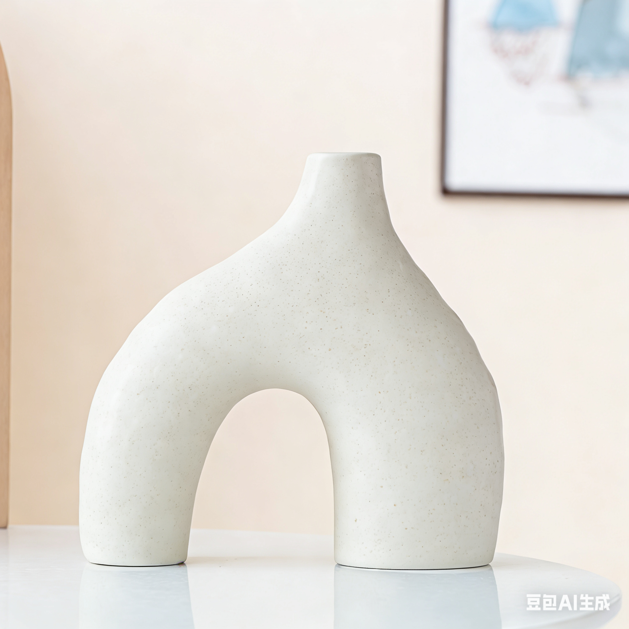 Minimalist Ceramic Vase Set (2-Piece): Modern Home Decor for Flower view 4