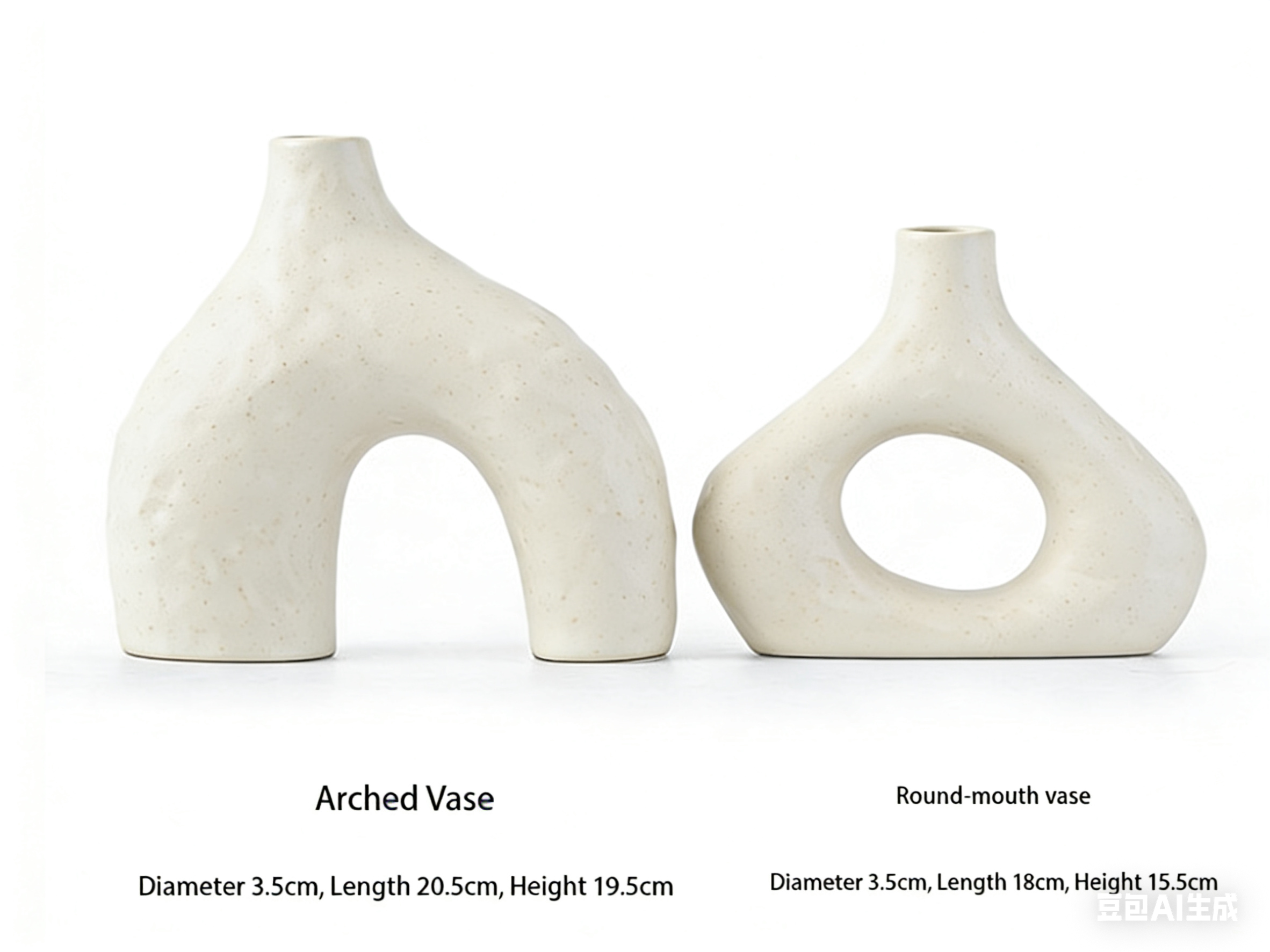 Minimalist Ceramic Vase Set (2-Piece): Modern Home Decor for Flower view 7
