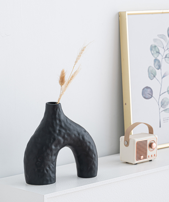 Minimalist Ceramic Vase Set (2-Piece): Modern Home Decor for Flower view 3
