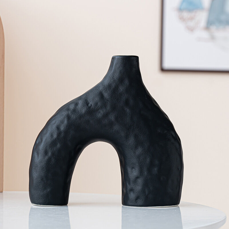 Minimalist Ceramic Vase Set (2-Piece): Modern Home Decor for Flower view 7