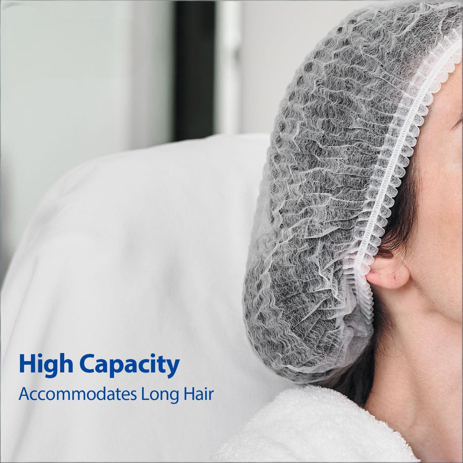 100-Pack Disposable Non-Woven Hair Net Caps – High Capacity — image 1