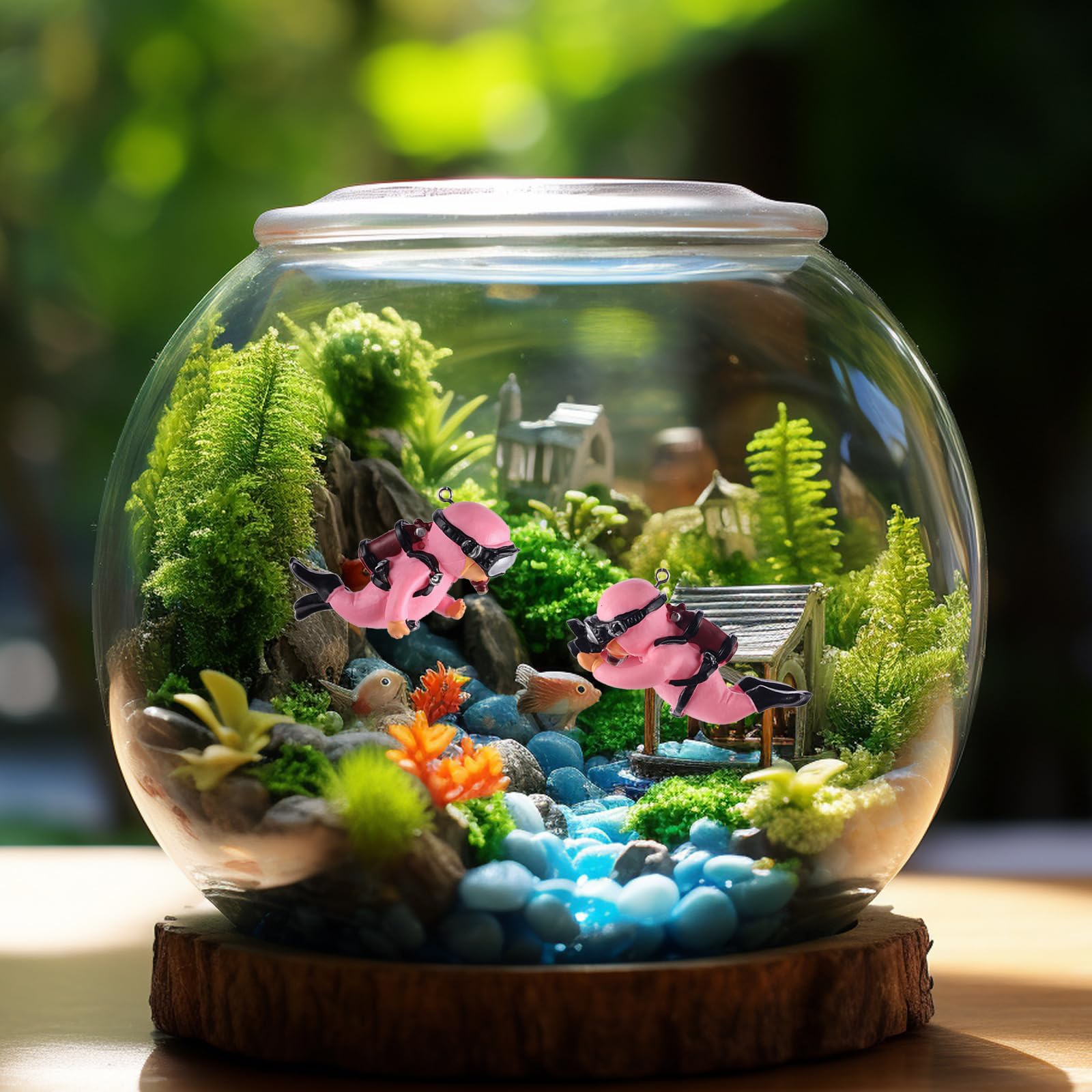 5-Piece Floating Aquarium Diver Decor Set – Cute Underwater Explorer Ornaments view 2