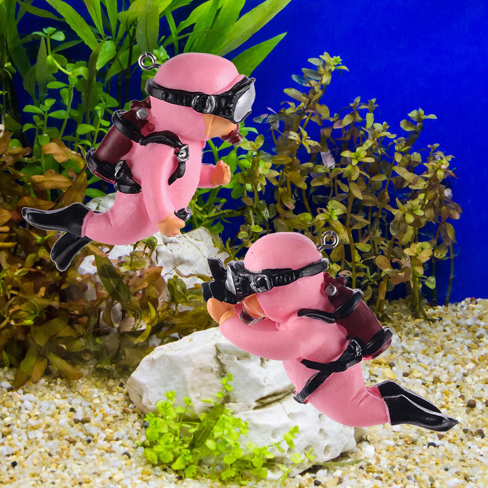 5-Piece Floating Aquarium Diver Decor Set – Cute Underwater Explorer Ornaments view 4