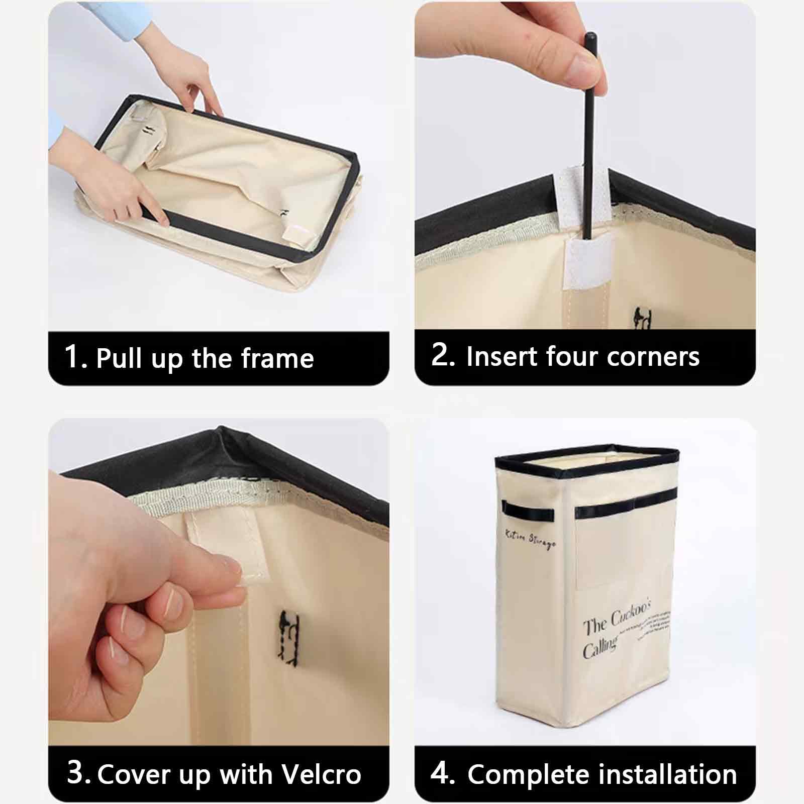 Large Capacity Foldable Yoga Mat Storage Basket – Waterproof Fabric Organizer view 9