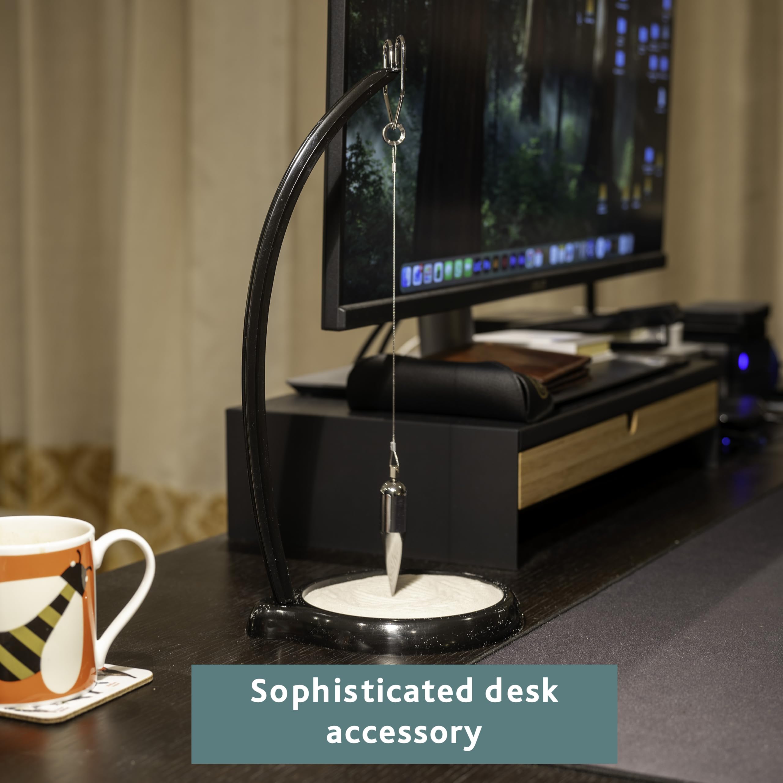 3D Sand Pendulum Desk Toy – Science Art Decor with Kinetic Sand Patterns view 5