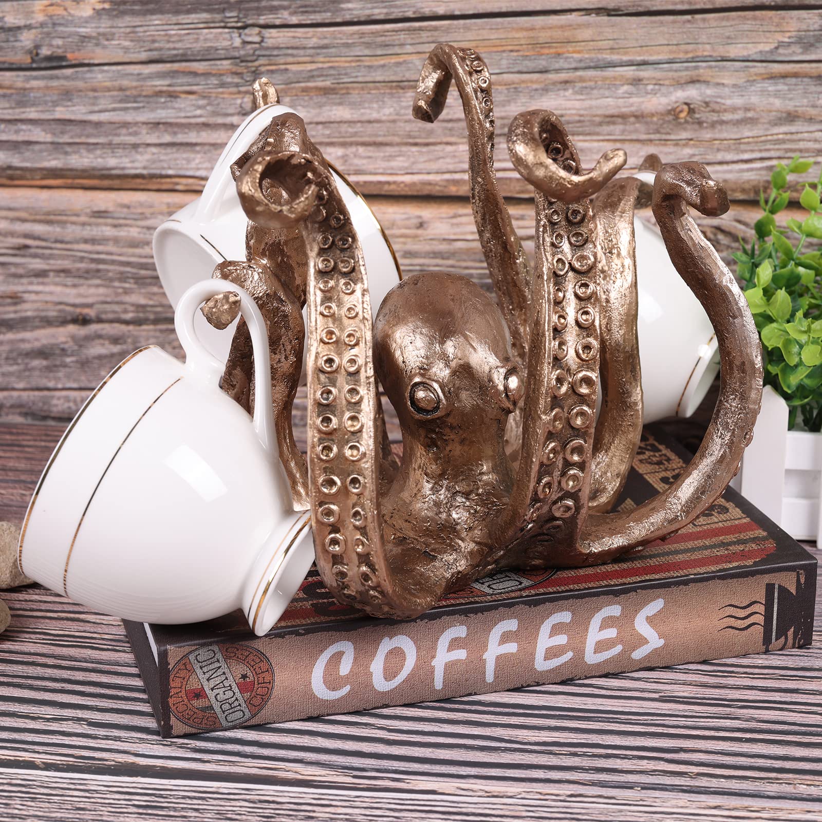 Multi-Functional Octopus Sculpture – Decorative Resin Cup Holder & Jewelry view 3