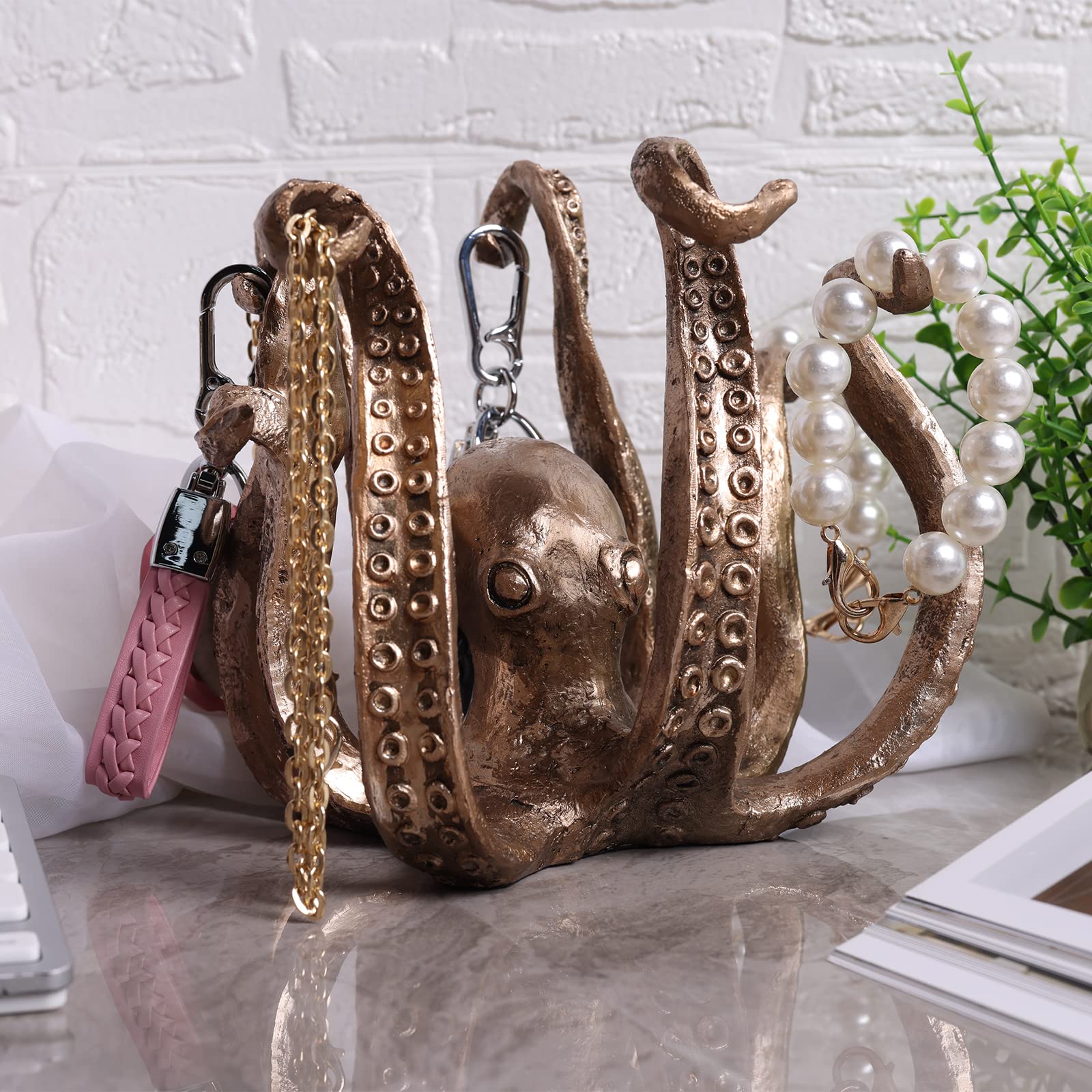 Multi-Functional Octopus Sculpture – Decorative Resin Cup Holder & Jewelry view 4
