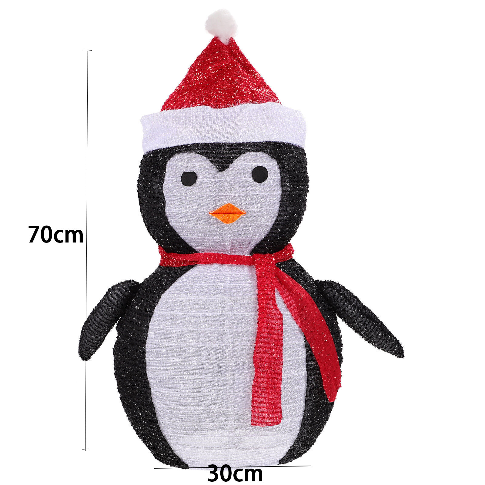 Lighted Christmas Penguin Decoration Lantern – Collapsible Metal Frame Yard view 8