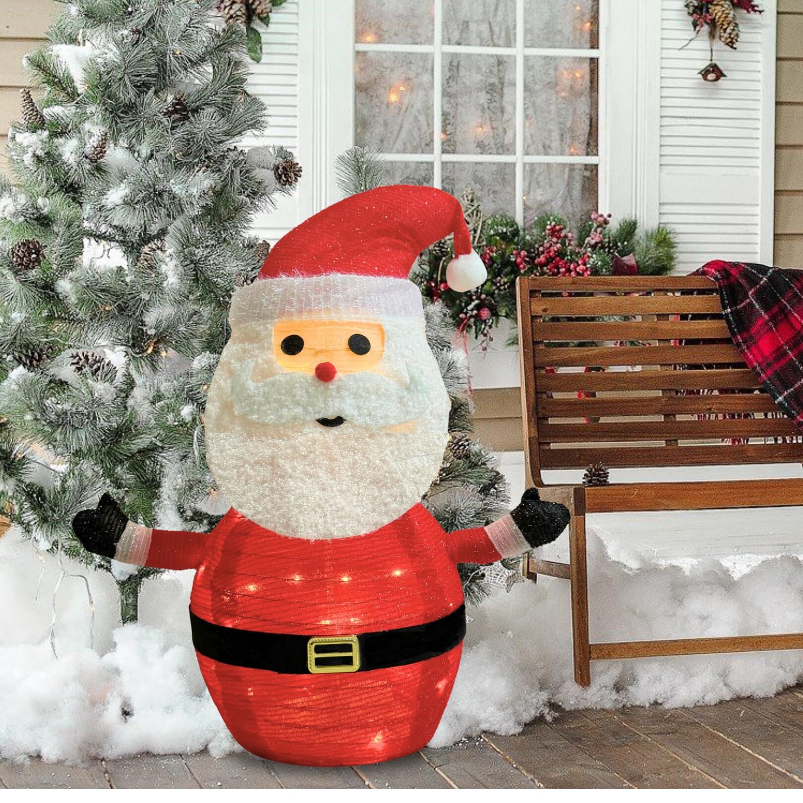 Lighted Christmas Santa Claus Decoration Lantern view 6