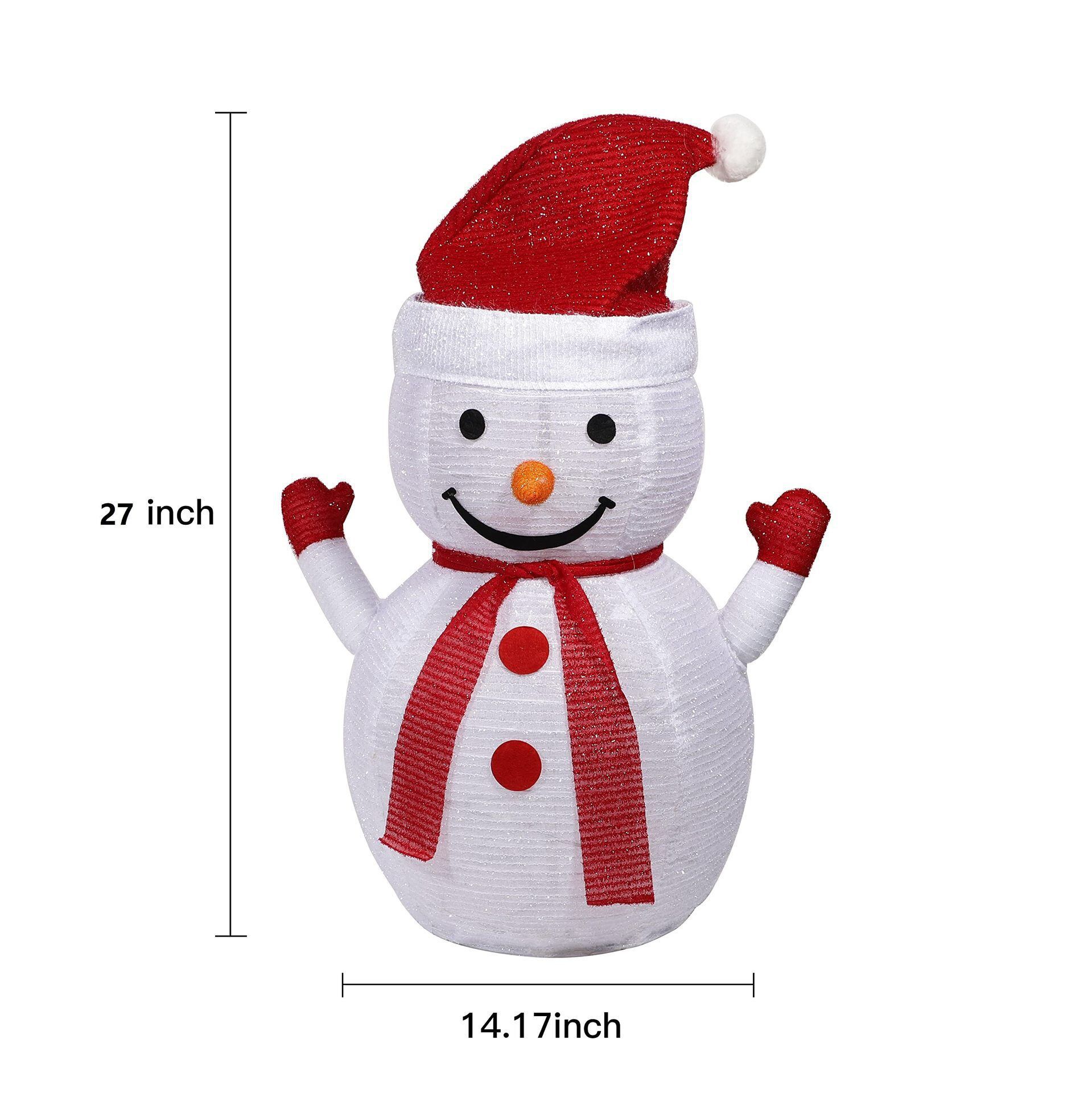 2-Pack Lighted Christmas Snowman Decoration Lantern view 7
