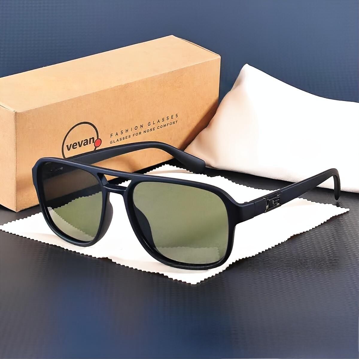 "Retro trend" classic box sunglasses-modified face
