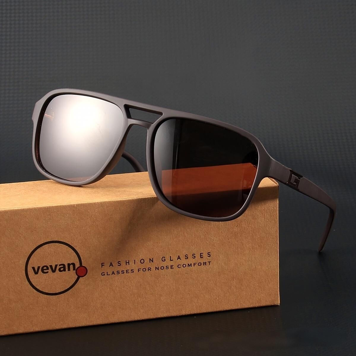 "Retro trend" classic box sunglasses-modified face