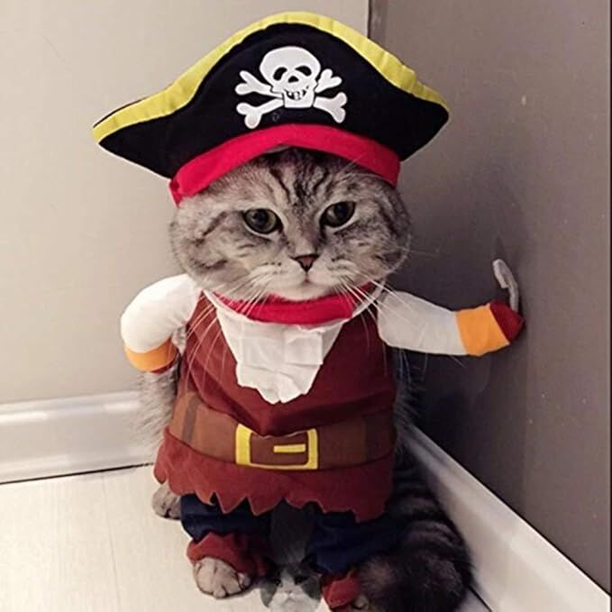 pet products New Funny Pet Clothes Pirate Dog Cat Costume Suit Corsair