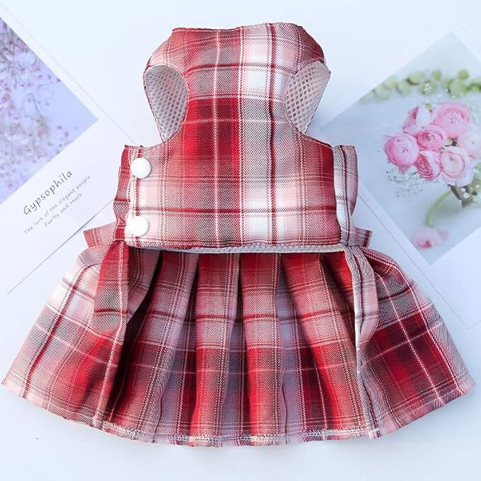 pet products Dog Dress Bowknot Harness Leash Set for Small Dogs Girl Cute view 4