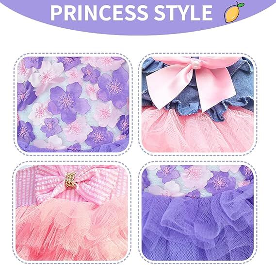 pet products Fall Dog Dresses for Small Dogs Girl 3 Pack Summer Puppy Clothes view 4