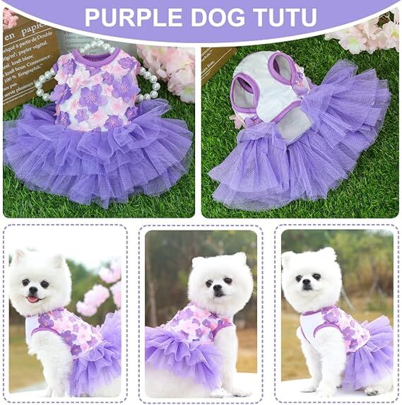 pet products Fall Dog Dresses for Small Dogs Girl 3 Pack Summer Puppy Clothes view 6