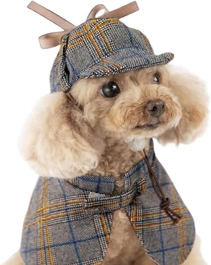 pet products Dog Costume-Cute Detective Pet Clothes Set Halloween Cosplay