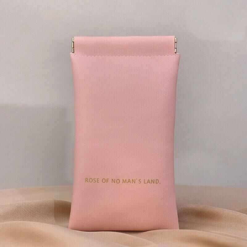 Christmas gift Premium Leather Eyeglass Case with Spring Closure - Multiple view 8